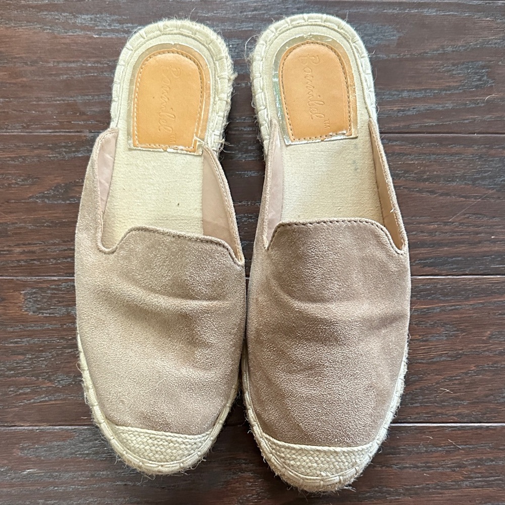 Casual Tan Espadrille Mules